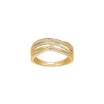 14kt. Goldring m/dia. 0.15ct W/SI