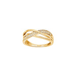 14kt. Goldring m/dia. 0.09ct W/SI