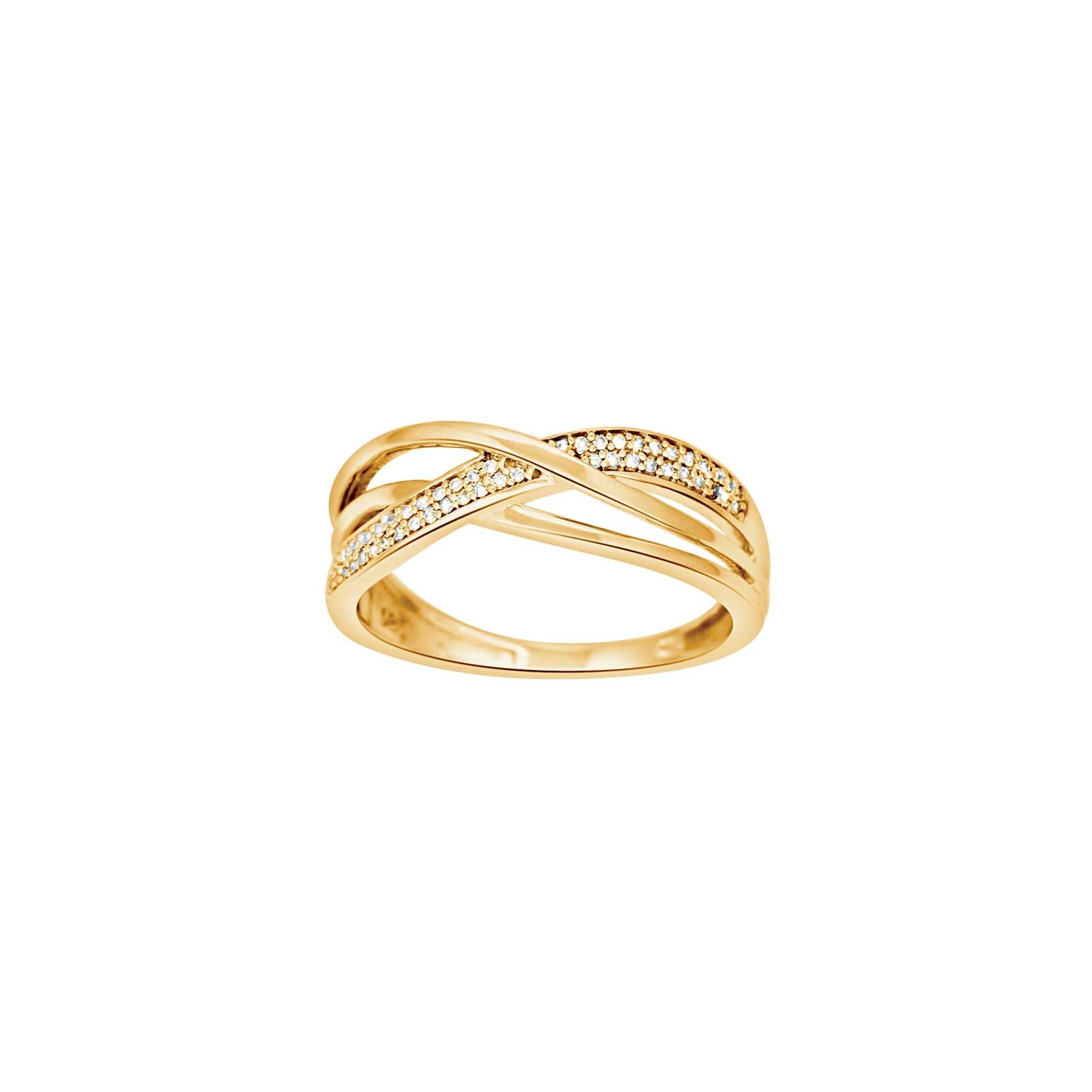 14kt. Goldring m/dia. 0.09ct W/SI