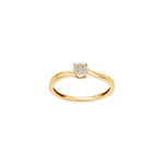14kt. Goldring m/dia. 0.03ct W/SI