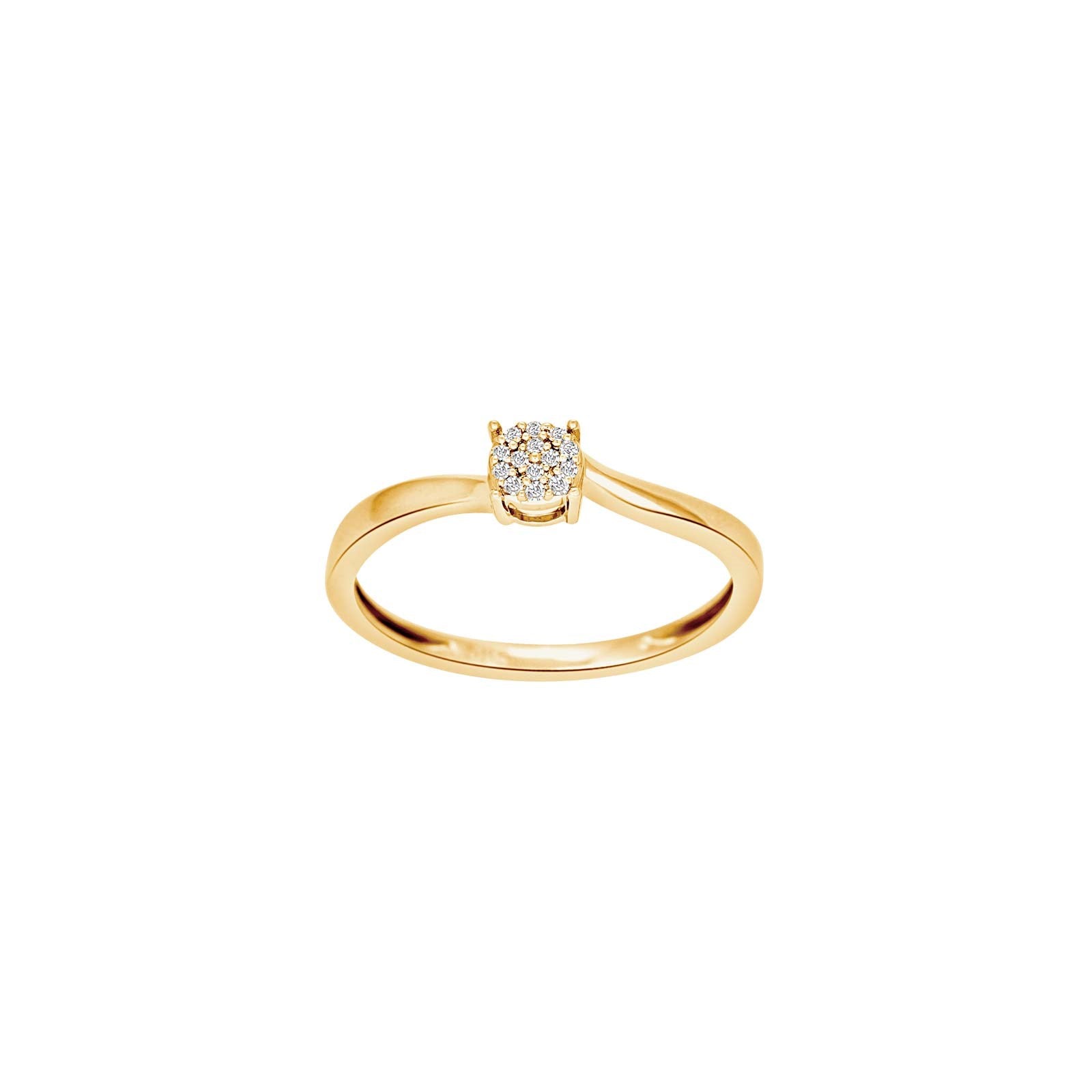 14kt. Goldring m/dia. 0.03ct W/SI