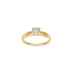 14ct. gold ring w/dia. 0.16ct W/SI