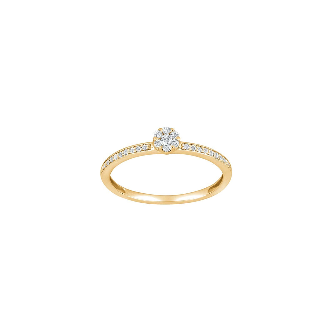 14ct. gold ring w/dia. 0.16ct W/SI