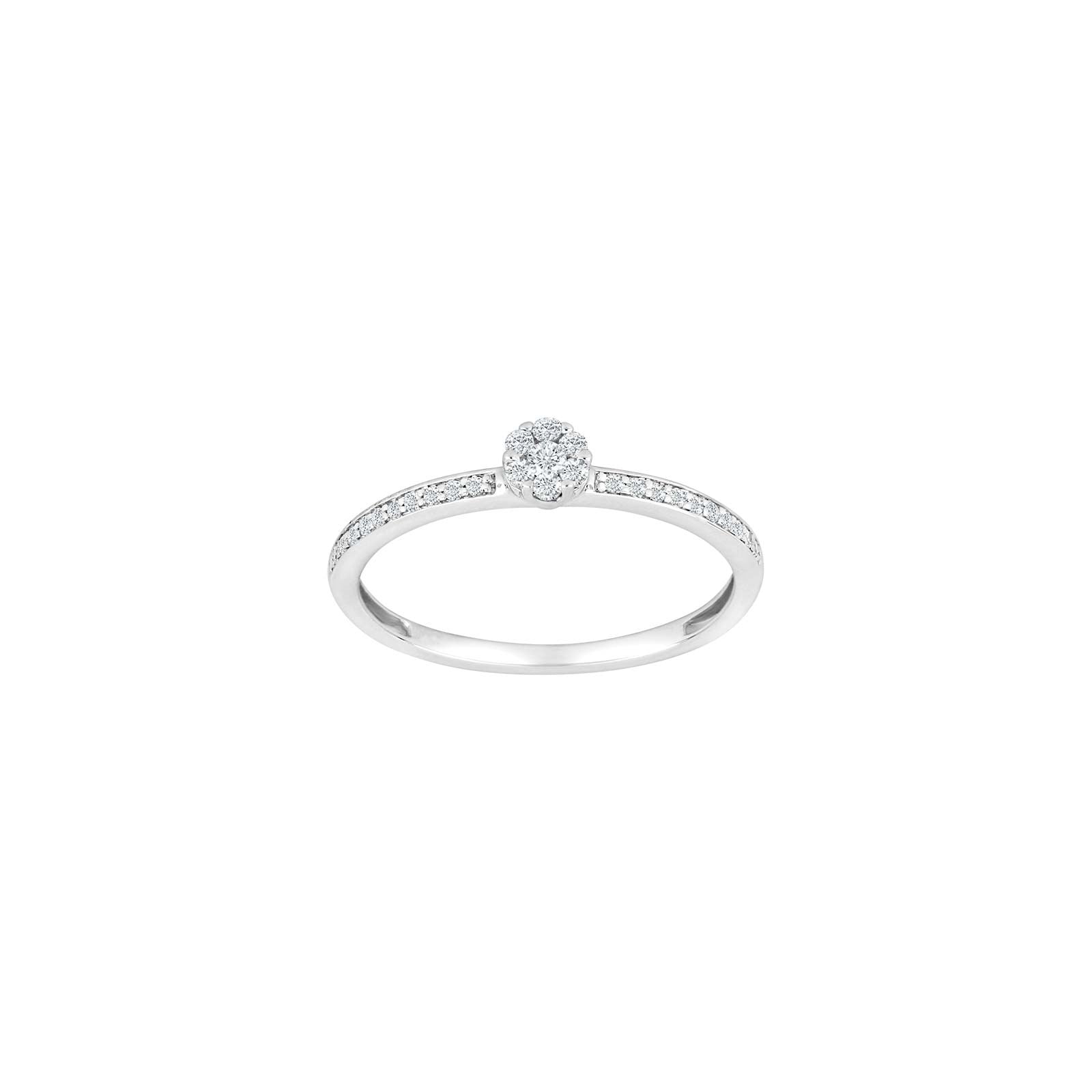 14kt. hvidguldsring m/dia. 0.16ct W/SI