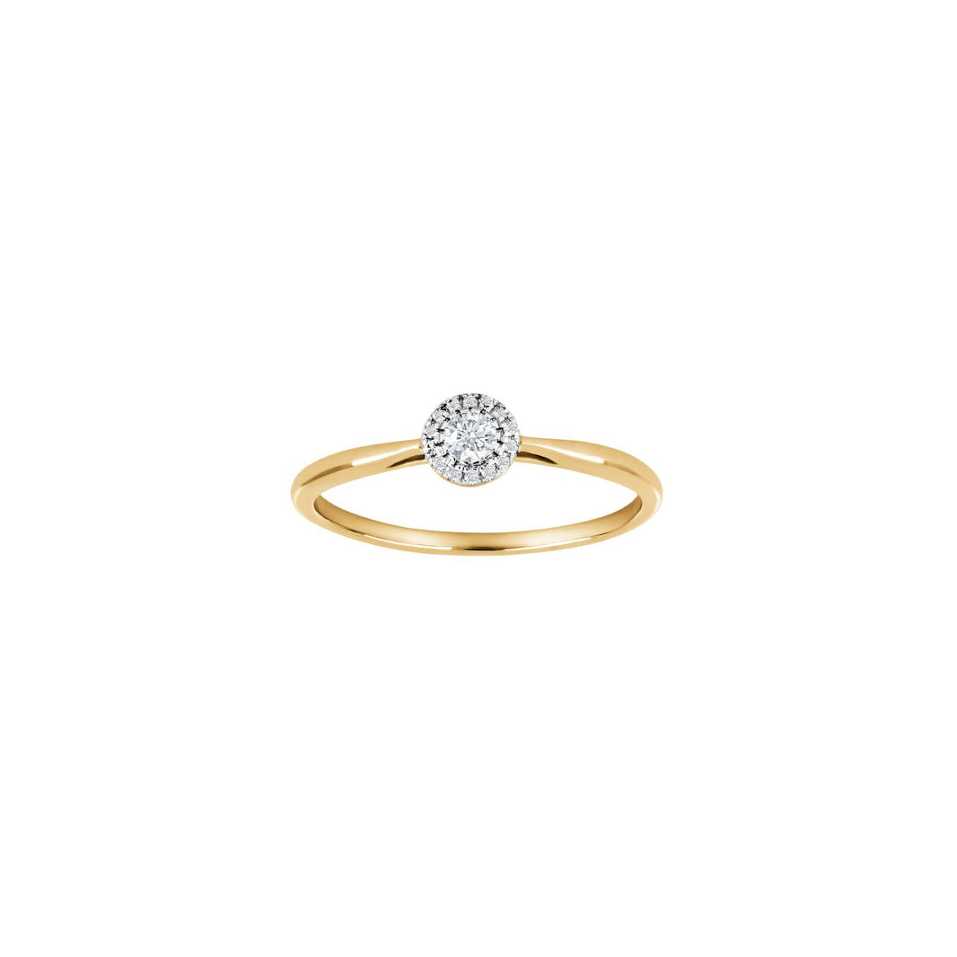 14ct. gold ring w/dia. 0.105ct W/SI