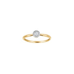 14kt. Goldring m/dia. 0.105ct W/SI