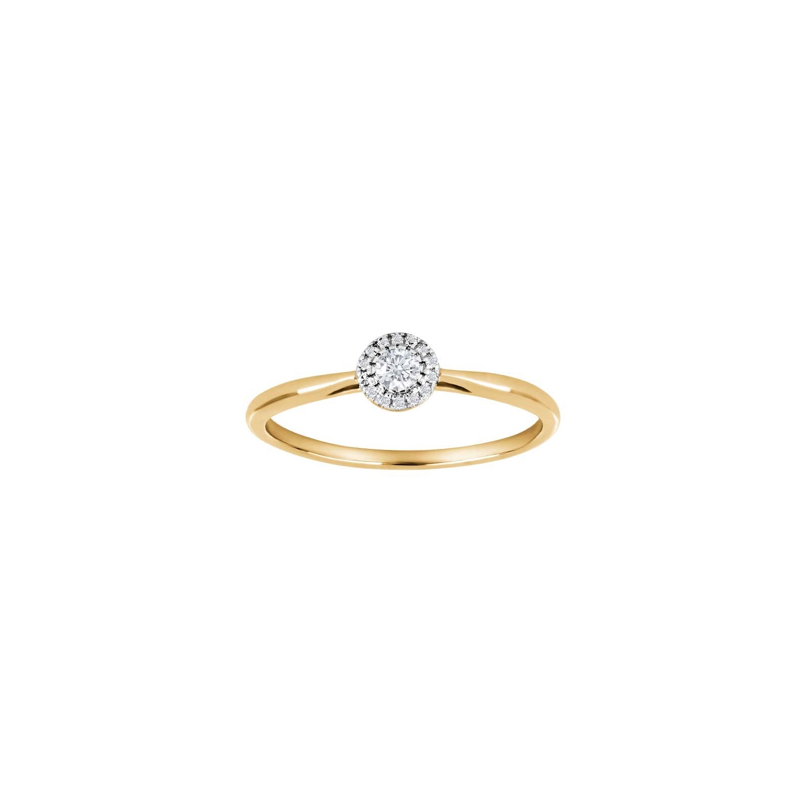 14kt. Goldring m/dia. 0.105ct W/SI