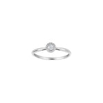 14kt. hvidguldsring lille roset m/dia 0.105ct W/SI