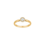 14kt. Goldring m/dia. 0.20ct W/SI