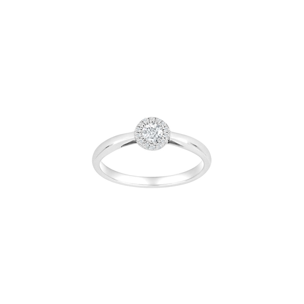 14ct. whitegold ring w/dia. 0.20ct W/SI