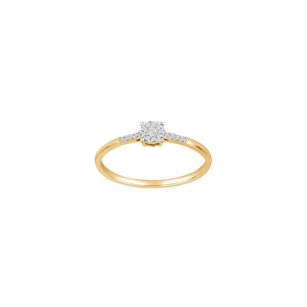 14ct. gold ring w/dia. 0.06ct W/SI