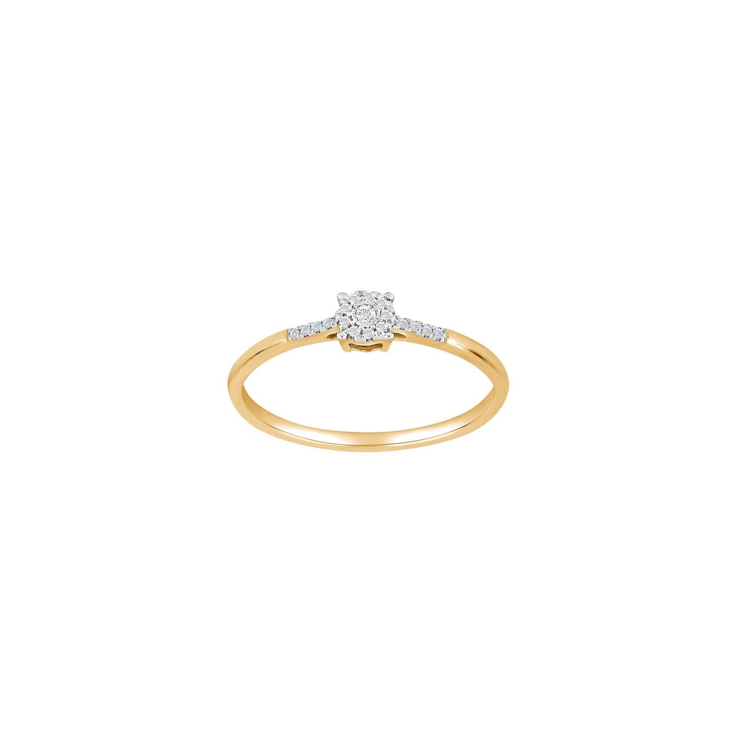 14kt. Goldring m/dia. 0.06ct W/SI