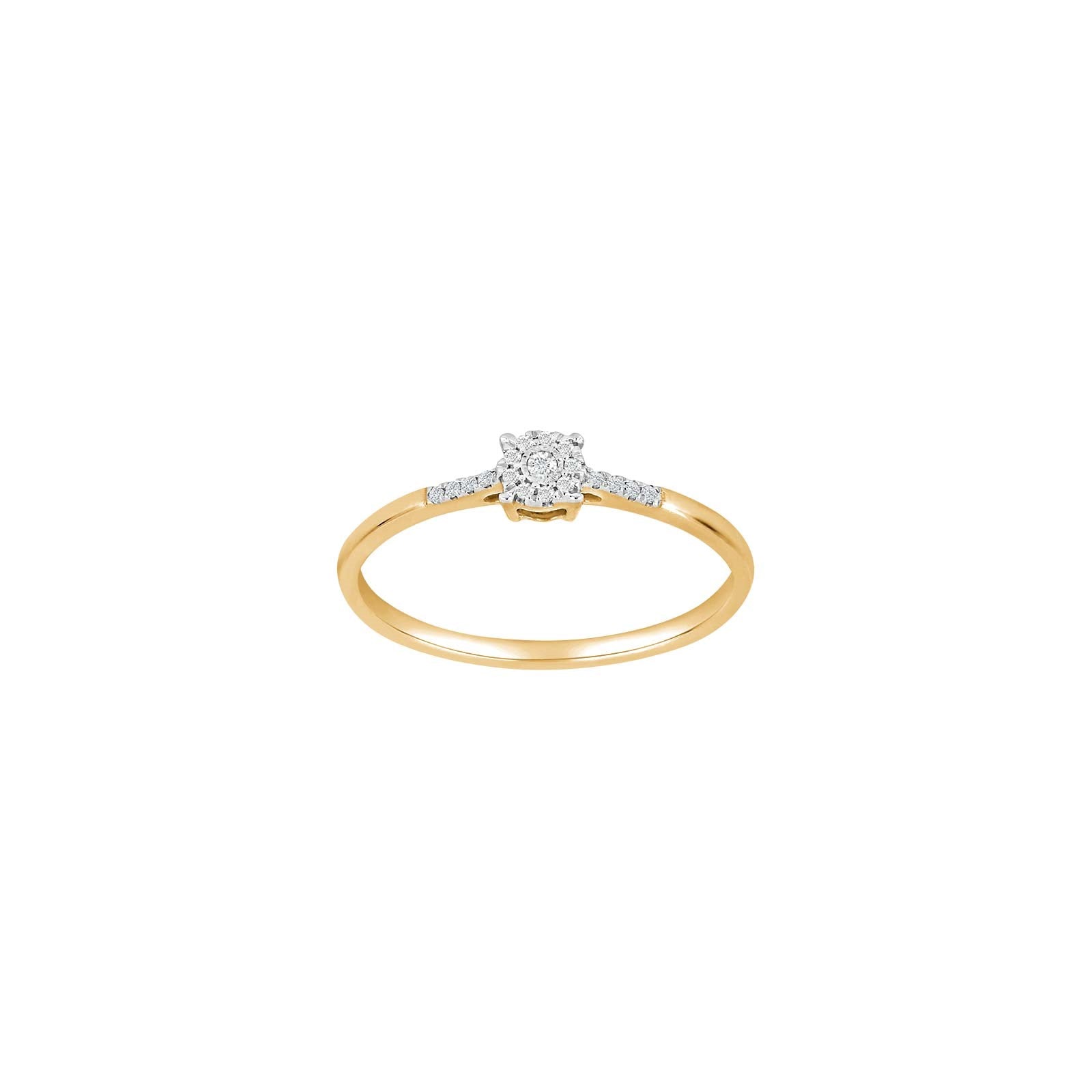 14kt. Goldring m/dia. 0.06ct W/SI