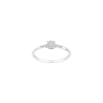 14kt. hvidguldsring m/dia. 0.06ct W/SI