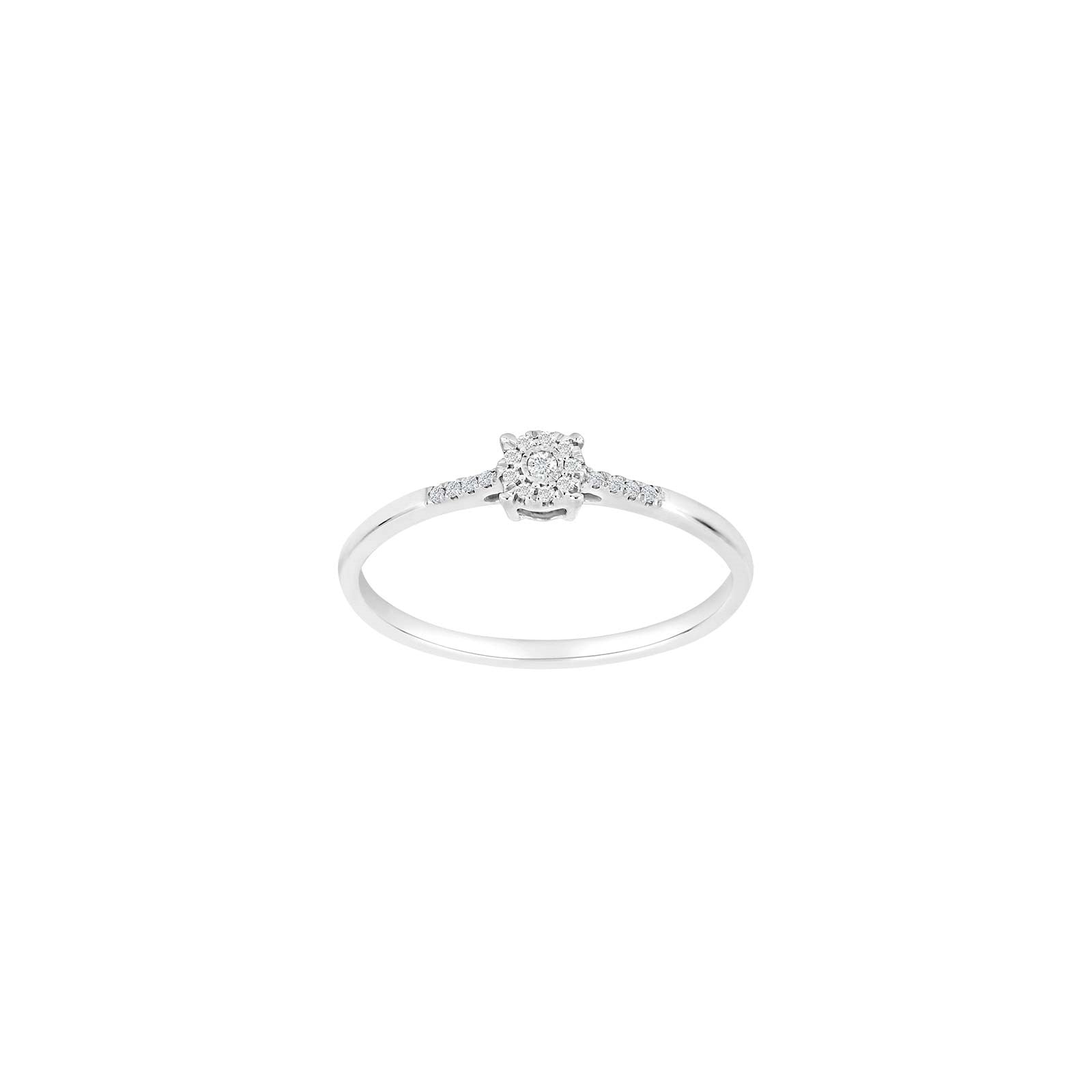 14kt. hvidguldsring m/dia. 0.06ct W/SI