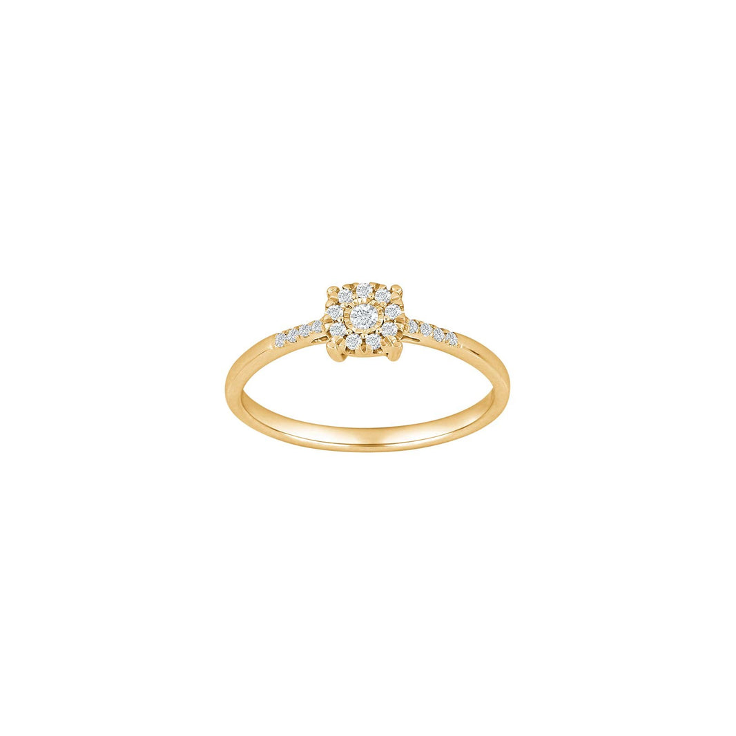 14 kt. gold ring w/dia. 0.10ct W/SI
