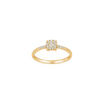 14 kt. Goldring mit Durchmesser 0,10 ct W/SI