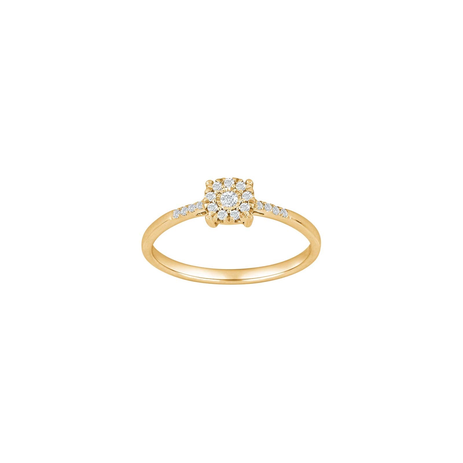 14 kt. Goldring mit Durchmesser 0,10 ct W/SI