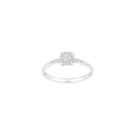 14kt. hvidguldsring m/dia. 0.10ct W/SI