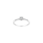 14kt. hvidguldsring m/dia. 0.04ct W/SI
