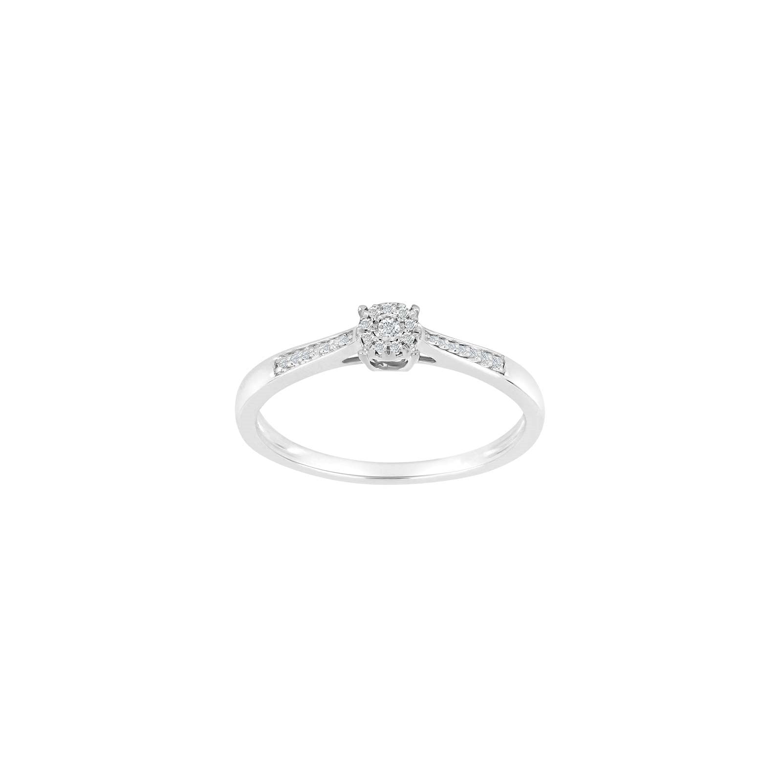 14kt. hvidguldsring m/dia. 0.04ct W/SI