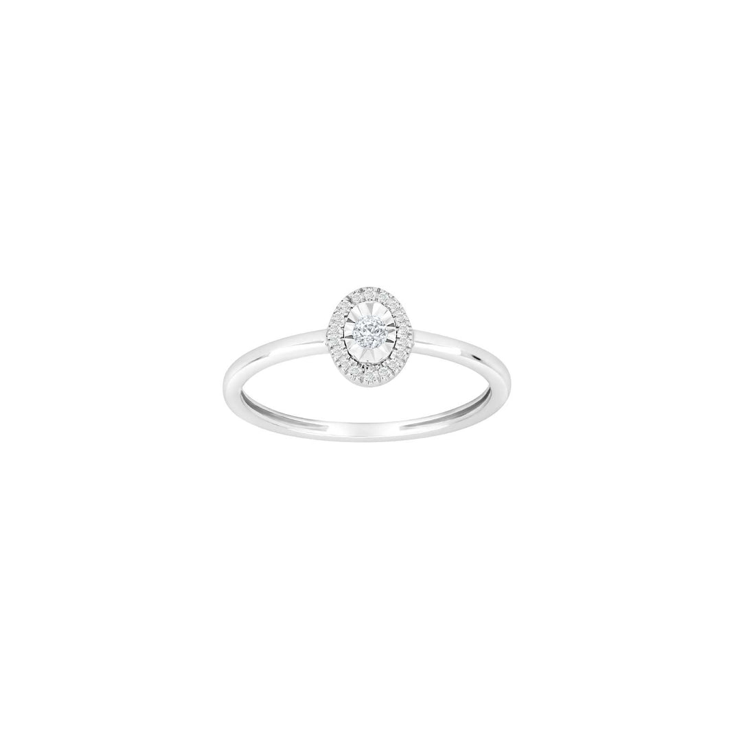 14ct. whitegold ring w/dia. 0.08ct W/SI