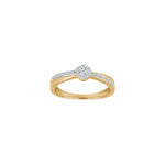 14kt. Goldring m/dia. 0.25ct W/SI