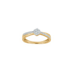 14ct. gold ring w/dia. 0.25ct W/SI