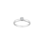 14kt. hvidguldsring m/dia. 0.07ct W/SI