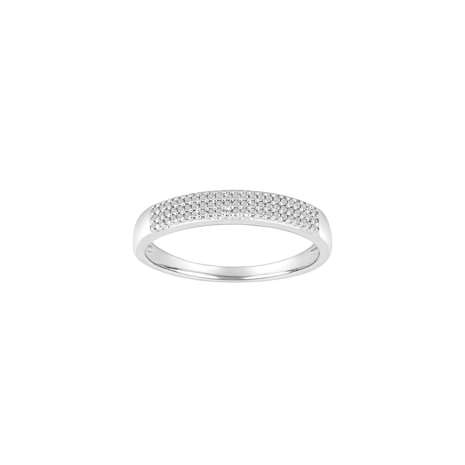 14kt. Weissgoldring m/dia. 0.105ct W/SI