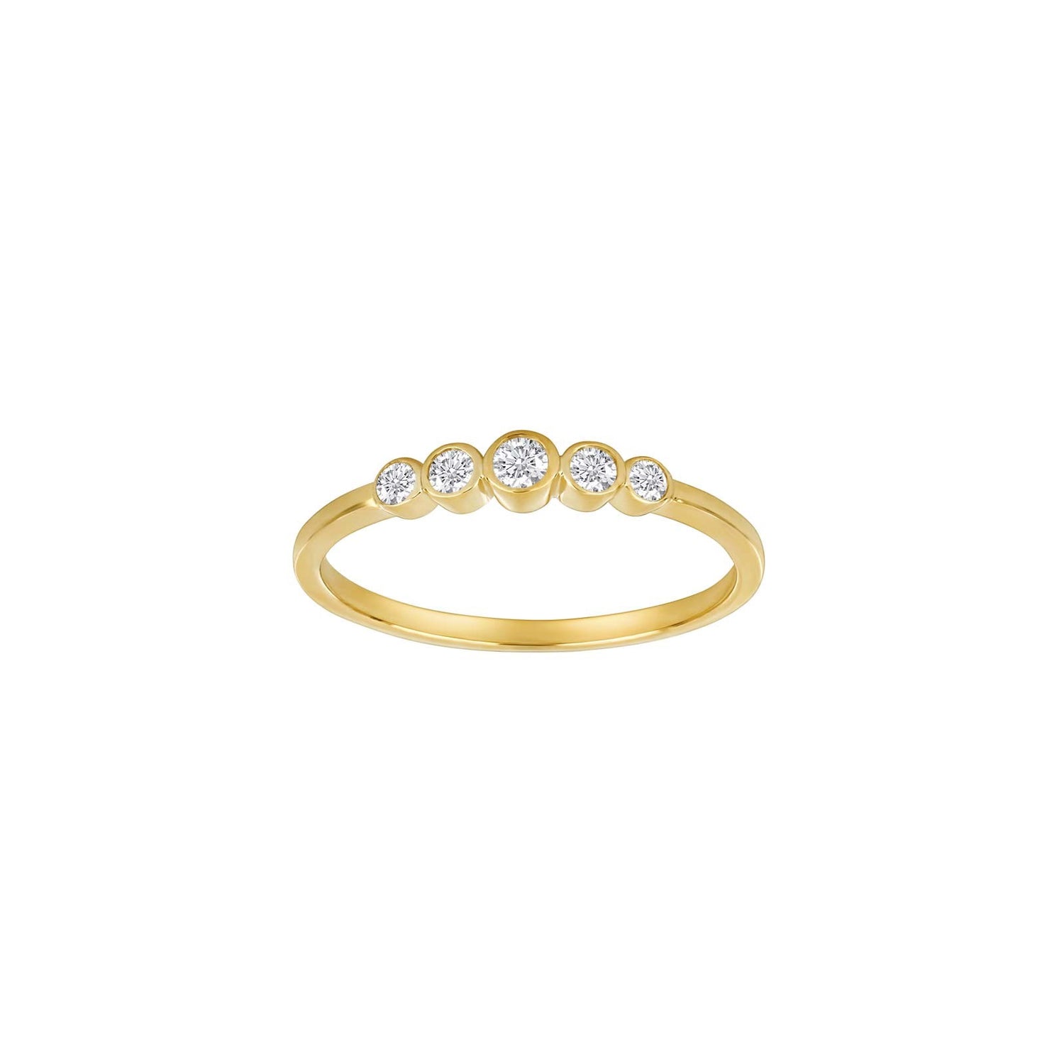 14kt. Goldring m/dia. 0.15ct W/SI