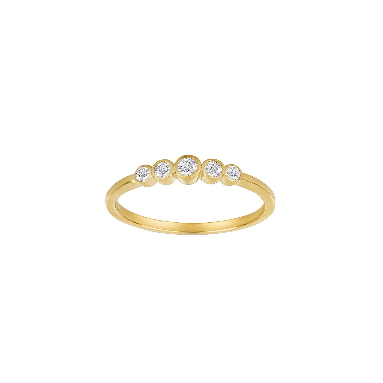 14kt. Goldring m/dia. 0.15ct W/SI