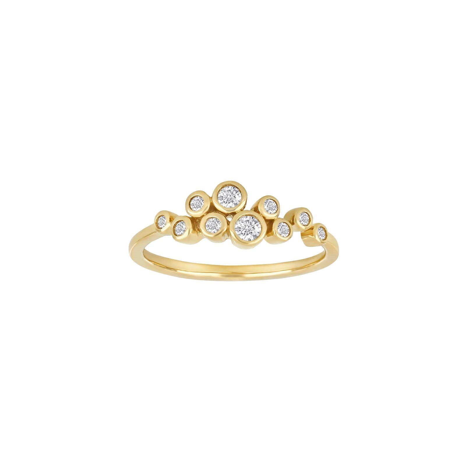 14kt. Goldring m/dia. 0.20ct W/SI