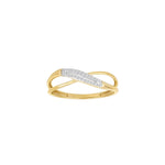 14kt. Goldring m/dia.0.05ct W/SI