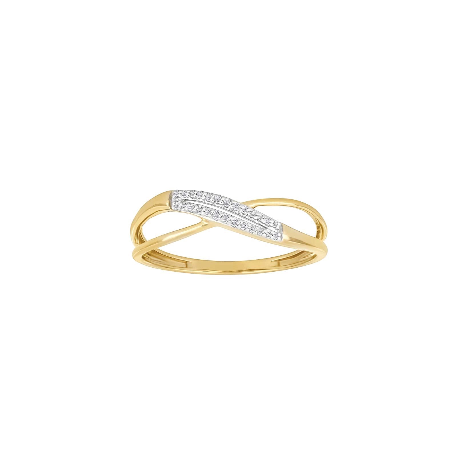 14kt. Goldring m/dia.0.05ct W/SI