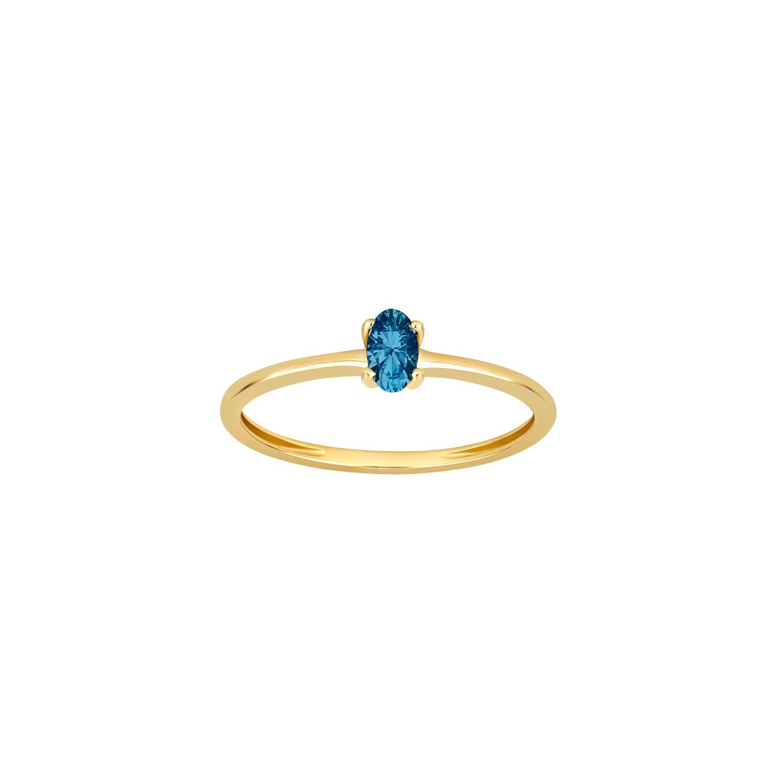 14 kt. Goldring mit London-Topas