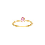 14kt. Goldring m/ Pink Topaz