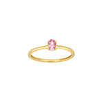 14ct. gold ring w/pink topaz