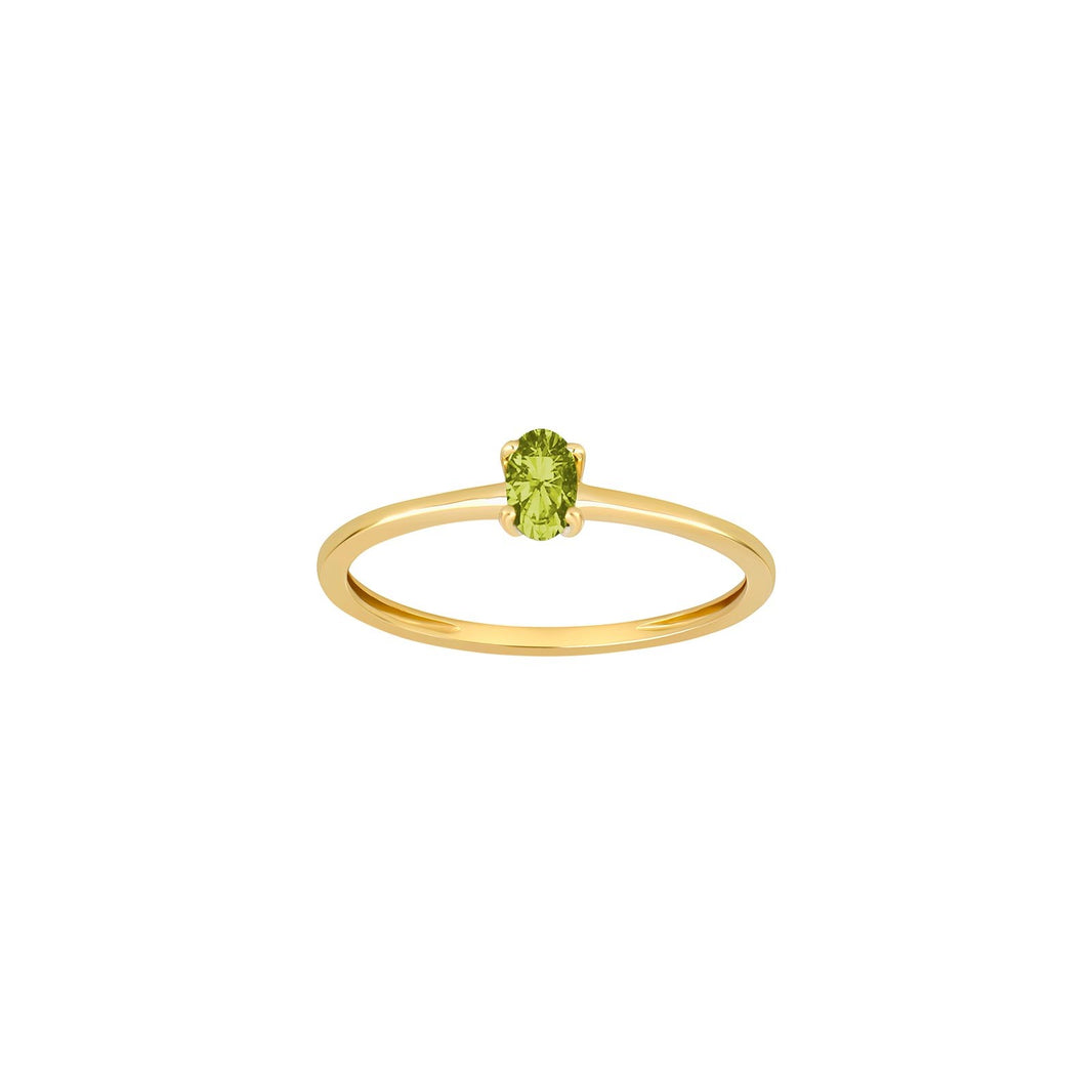 14kt. Goldring m/ Peridot