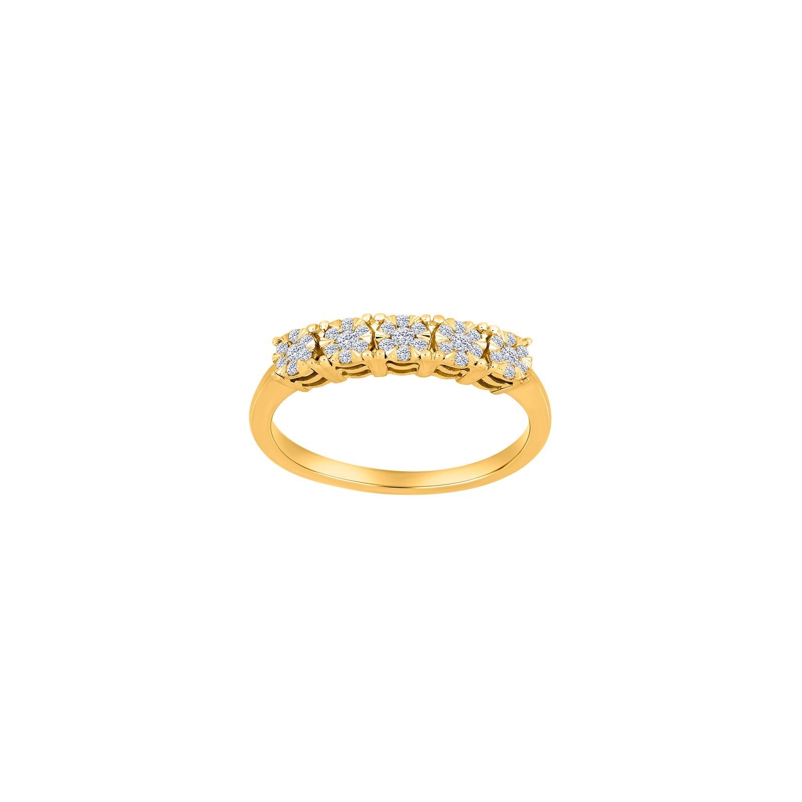 14kt. Goldring m/dia.0.24ct W/SI