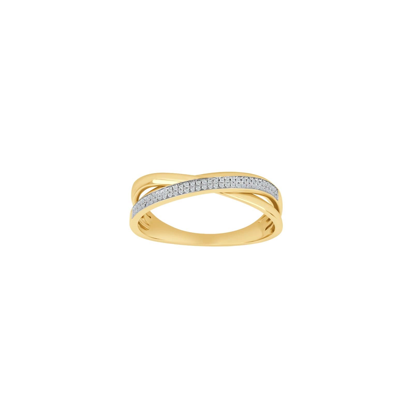 14kt. Goldring m/0,010ct W/SI