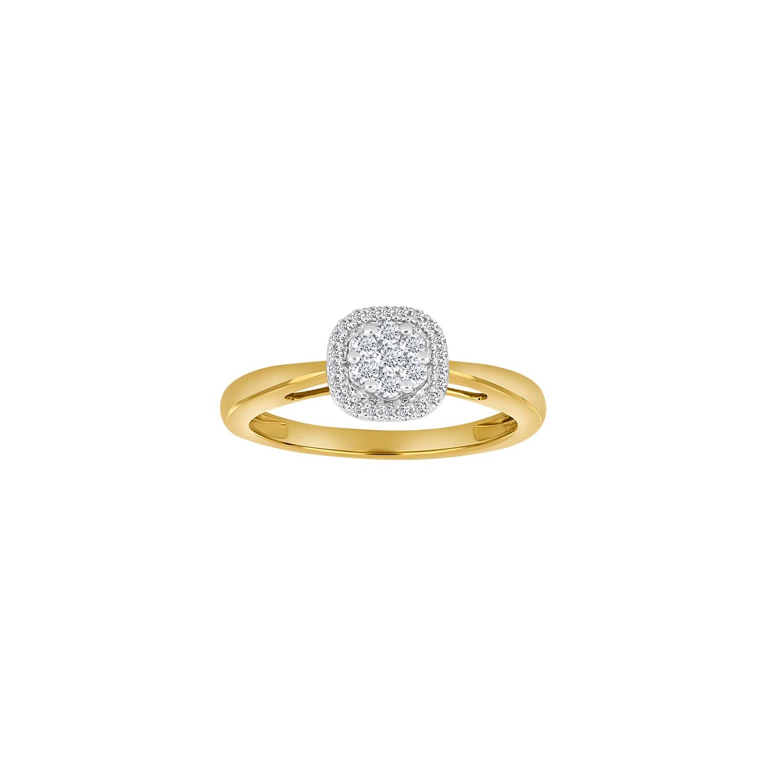 14kt. Goldring m/dia. 0.23ct W/SI