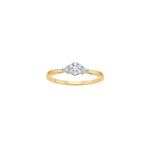 14kt. Goldring m/0.015ct W/SI