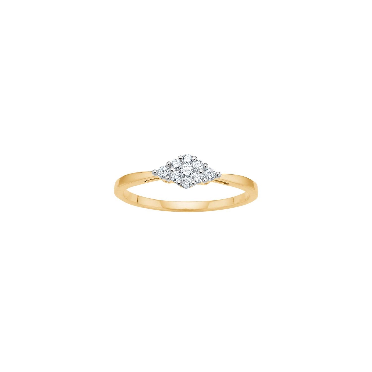 14kt. Goldring m/0.015ct W/SI