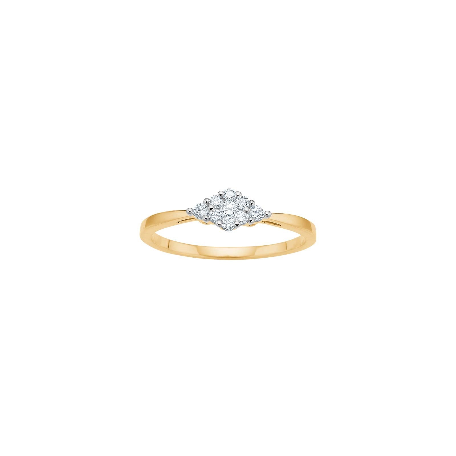 14kt. Goldring m/0.015ct W/SI