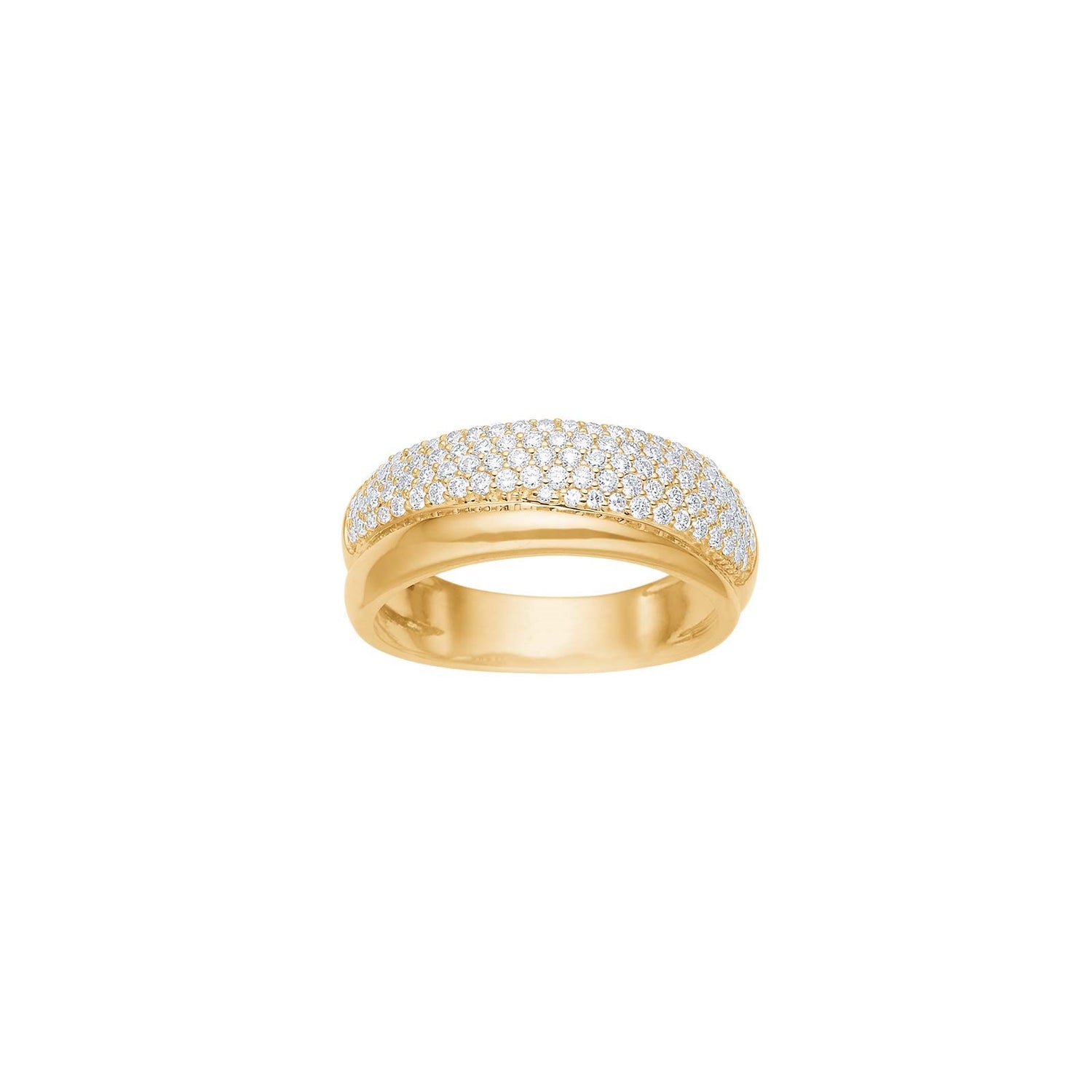 14kt. Goldring m/0.0525ct W/SI