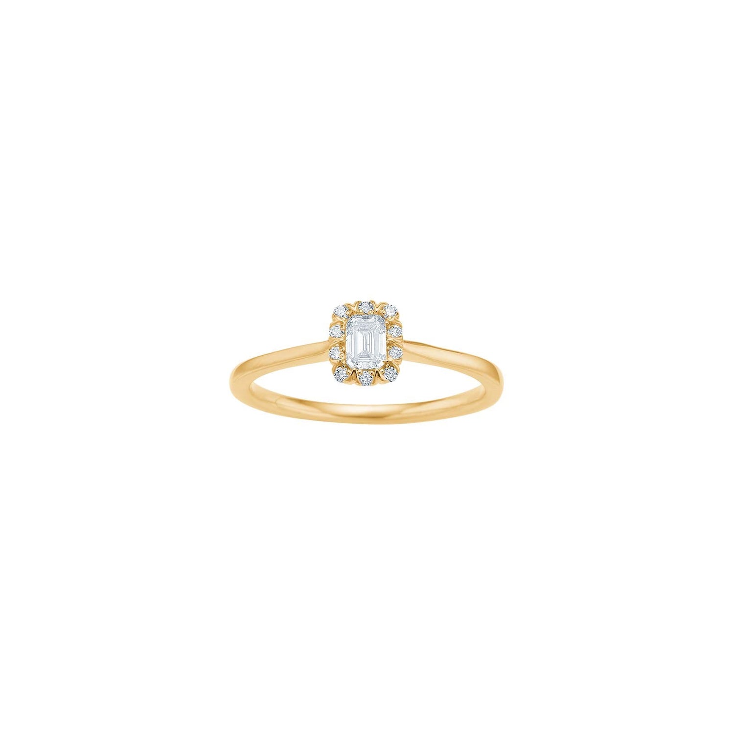 14kt. Goldring m/0.25ct W/SI