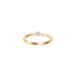 HEART 14kt. guldring m/dia. 0.05ct W/SI