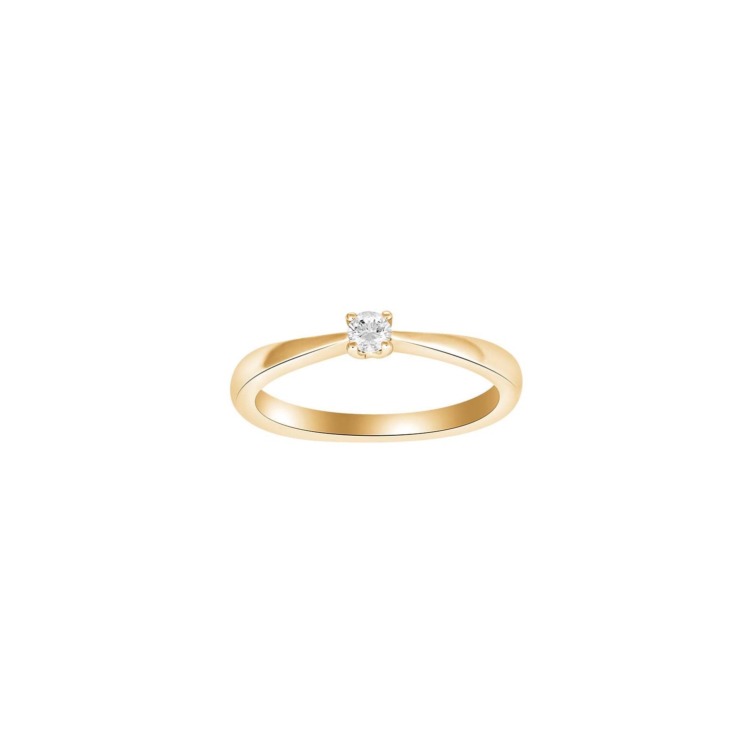 HEART 14kt. Goldring m/dia. 0.10ct W/SI