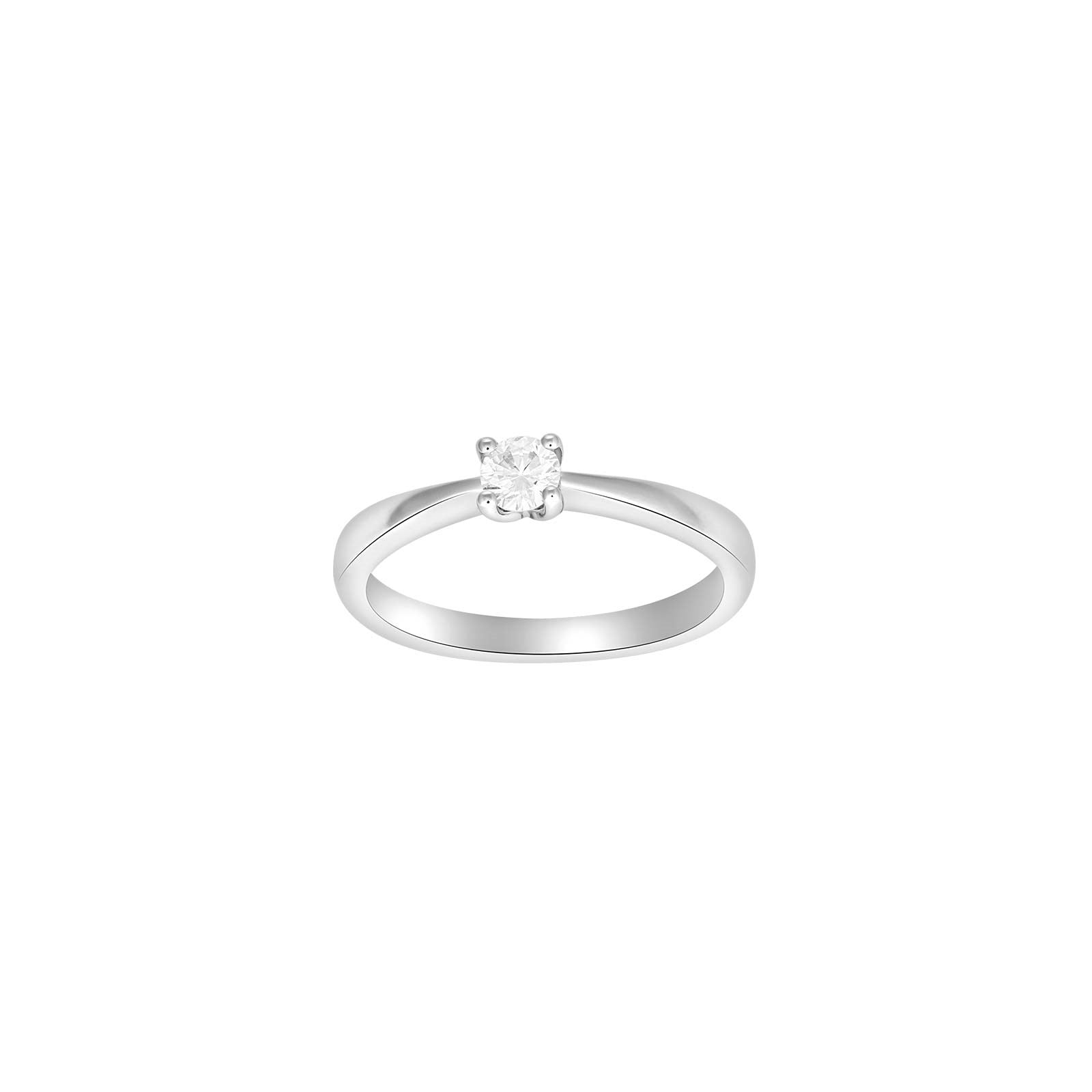 HEART 14kt. hvidguldsring m/dia. 0.20ct W/SI